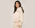 Cropped Peoplehoodie in Bone